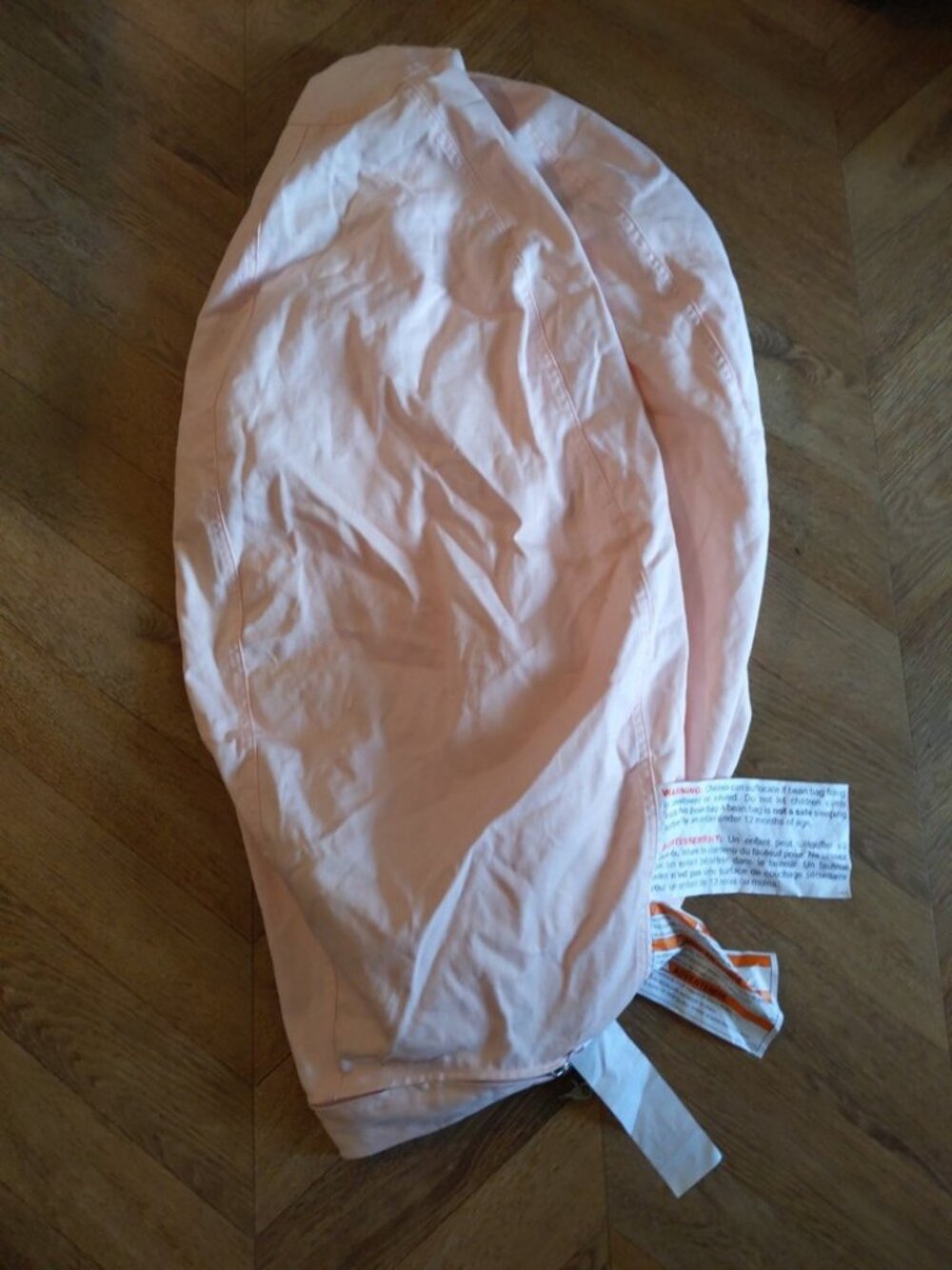 Pottery Barn Kids Pink Anywhere Beanbag Pearl Twill Slipcover Only